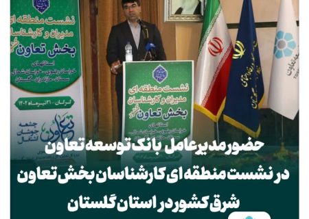 حضور مدیرعامل بانک توسعه تعاون در نشست منطقه ای کارشناسان بخش تعاون شرق کشور در استان گلستان