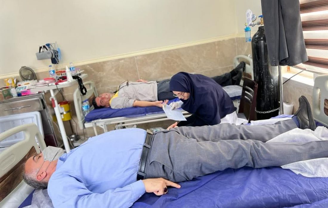کارکنان شرکت پالایش گاز هویزه خلیج فارس خون اهدا کردند