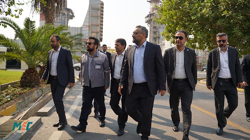 بازدید معاون وزیر نفت و مدیرعامل شرکت ملی صنایع پتروشیمی، و مدیرعامل پتروشیمی زاگرس، از نیروگاه مبین انرژی خلیج فارس