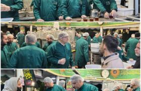 خدمت رسانی مشترک پتروشیمی فارابی و پتروشیمی بوعلی سینا به زوار امام رضا(ع) در چایخانه رضوی