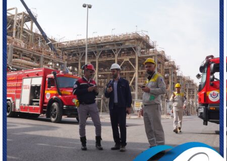 مانور نشت گاز H₂S در پالایش گاز هویزه خلیج‌فارس / آزمون آمادگی تیم‌های واکنش اضطراری