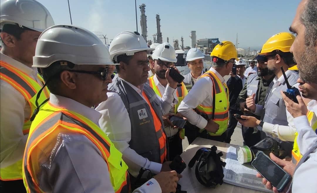 اجرای سناریوی نشت آمونیاک در رزمایش پدافند شیمیایی منطقه پارس