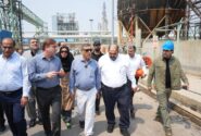 بازدید معاون اجرایی رئیسجمهور، وزیر نیرو و استاندار بوشهر از پتروشیمی جم