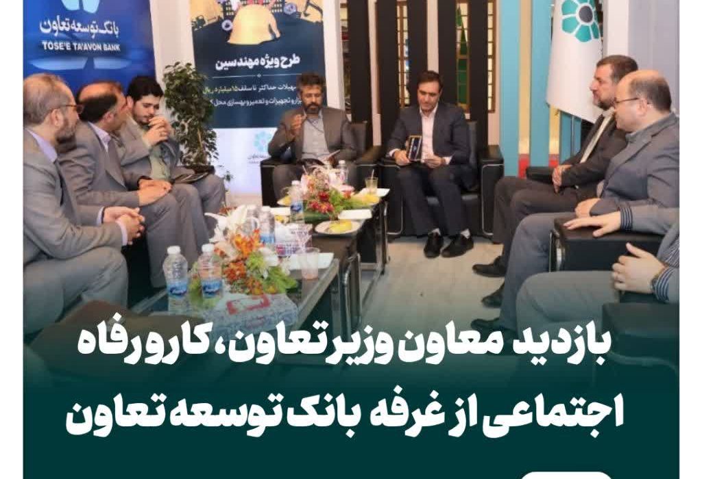 بازدید معاون وزیر تعاون، کار و رفاه اجتماعی از غرفه بانک توسعه تعاون