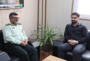 دیدار مهندس باتمانی مدیرعامل مخازن سبز با فرمانده انتظامی شهرستان عسلویه به مناسبت هفته دولت