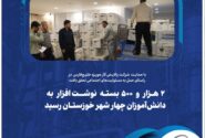 با حمایت شرکت پالایش گاز هویزه خلیج‌فارس در راستای عمل به مسئولیت‌های اجتماعی تحقق یافت؛۲ هزار و ۵۰۰ بسته نوشت‌افزار به دانش‌آموزان چهار شهر خوزستان رسید