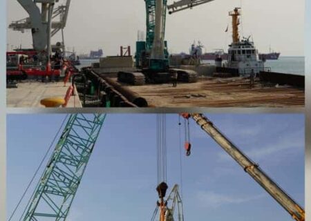 نصب دومین بازوی بارگیری اسکله ۸ بندر پتروشیمی پارس/ تکمیل گام مهم در توسعه تجهیزات بندری