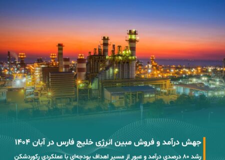 رشد چشمگیر عملکرد مبین انرژی خلیج فارس در آبان ۱۴۰۴