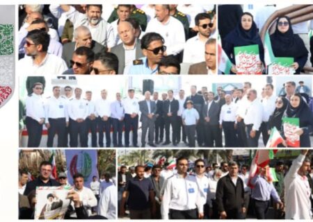 تجلی همدلی صنعت و‌ ملت؛ حضور پرشور کارکنان پتروشیمی بوشهر در راهپیمایی ۲۲ بهمن