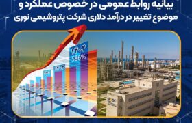 بیانیه روابط عمومی در خصوص عملکرد پتروشیمی نوری و موضوع تغییر در درآمد دلاری