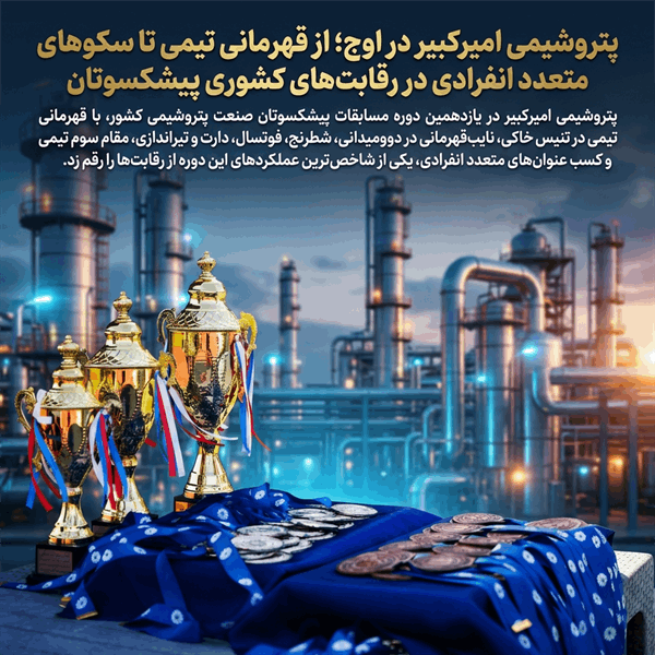 پتروشیمی امیرکبیر در اوج؛ از قهرمانی تیمی تا سکوهای متعدد انفرادی در رقابتهای کشوری پیشکسوتان