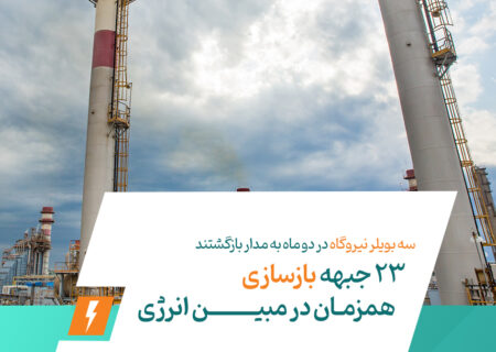 ۲۳ جبهه بازسازی همزمان در مبین انرژی