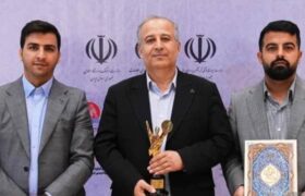 تندیس زرین چهره‌های نامی صنعت و اقتصاد بر دستان مدیرعامل پتروشیمی فن‌آوران